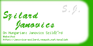 szilard janovics business card